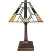 LumiLamp 5LL-6109 Lampada da tavolo Tiffany 20x20x34 cm E14-max 1x25W Marrone