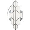 LumiLamp 5LL-6120 Quadro Tiffany 23x1x50 cm Bianco-Grigio