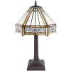 LumiLamp 5LL-6125 Lampada da tavolo Tiffany Ø 30x50 cm E27-max 1x60W Beige, Marrone