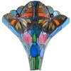 LumiLamp Lampada da parete Tiffany 37x18x35 cm E27-max 2x60W Verde, Blu