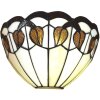 LumiLamp 5LL-6144 Lampada da parete Tiffany 31x15x21 cm E27-max 1x60W Bianco