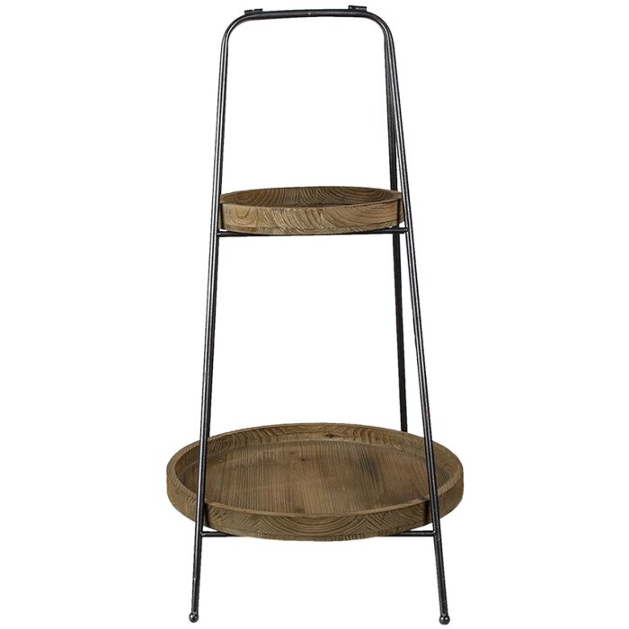 Clayre & Eef 5Y0913 Etagere 2 piani Marrone Ø 46x75 cm