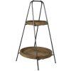 Clayre & Eef 5Y0913 Etagere 2 piani Marrone Ø 46x75 cm