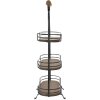 Clayre & Eef 5Y0962 Etagere a 3 livelli nero, marrone 31x16x51 cm