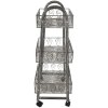 Clayre & Eef 5Y0982 Scaffale grigio 37x26x80 cm