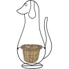 Clayre & Eef 5Y0987 Vaso di fiori da interno per cani nero 35x22x67 cm