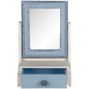 Clayre & Eef 62S242 Specchio a muro blu 25x14x38 cm