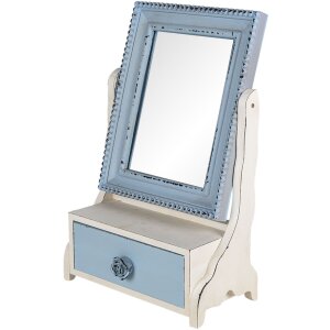 Clayre & Eef 62S242 Specchio a muro blu 25x14x38 cm