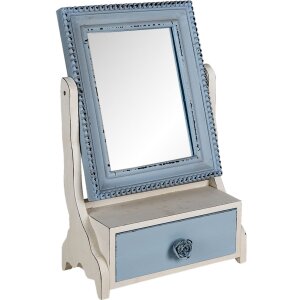 Clayre & Eef 62S242 Specchio a muro blu 25x14x38 cm