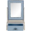 Clayre & Eef 62S242 Specchio a muro blu 25x14x38 cm