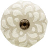 Clayre & Eef 64877 Set di 4 pomelli per porte beige Ø 4x3 cm