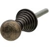 Clayre & Eef 64893 Set di 4 pomelli per porte in marrone Ø 2x3 cm