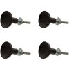 Clayre & Eef 64898 Set di 4 pomelli marrone Ø 3x2 cm