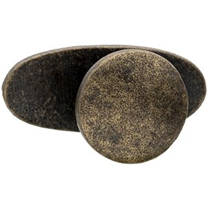 Clayre & Eef 64899 Set di 4 pomelli marrone 3x3x5 cm