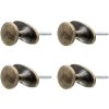 Clayre & Eef 64899 Set di 4 pomelli marrone 3x3x5 cm