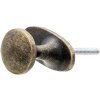 Clayre & Eef 64899 Set di 4 pomelli marrone 3x3x5 cm