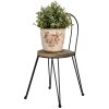 Clayre & Eef 64942 Tavolo per piante marrone 23x22x45 cm