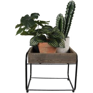 Clayre Eef 64950 Fioriera da tavolo marrone 32x26x27 cm