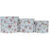 Clayre & Eef 65008 Set di 3 cappelliere blu Ø 23x19 cm