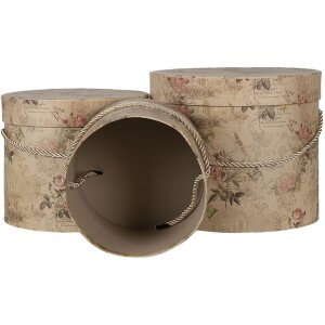 Clayre & Eef 65012 Set di 3 cappelliere Beige...