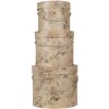 Clayre & Eef 65012 Set di 3 cappelliere Beige Ø 23x20 cm