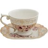 Tazza e piattino da caffè Clayre & Eef 6CE1271 Rosa, Beige 200 ml