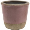 Clayre & Eef 6CE1380XL Vaso da fiori per interni rosa, beige Ø 19x19 cm