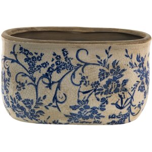Clayre & Eef 6CE1398L Vaso da fiori per interni blu,...