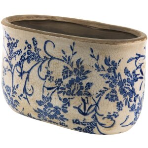 Clayre & Eef 6CE1398L Vaso da fiori per interni blu,...