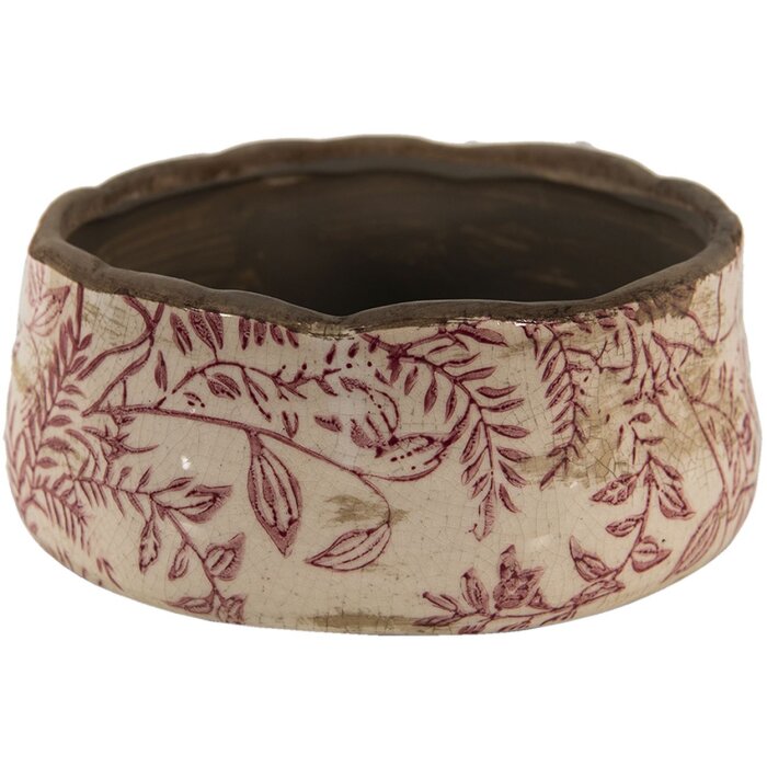 Clayre & Eef 6CE1400M Vaso da fiori per interni rosa, beige Ø 15x7 cm
