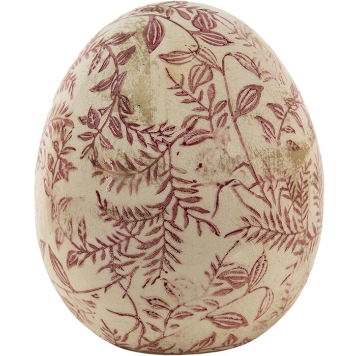 Clayre & Eef 6CE1402L Uovo Deco Rosa, Beige Ø 14x16 cm