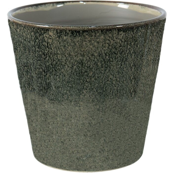 Clayre & Eef 6CE1407XL Vaso da fiori per interni verde Ø 19x18 cm