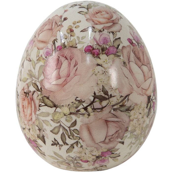 Clayre & Eef 6CE1415L Uovo Deco Rosa Ø 14x16 cm