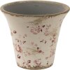 Clayre & Eef 6CE1418 Vaso da fiori per interni rosa, beige Ø 12x11 cm