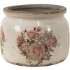 Clayre & Eef 6CE1419L Vaso da fiori per interni rosa, beige Ø 20x15 cm