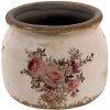 Clayre & Eef 6CE1419S Vaso da fiori per interni rosa, beige Ø 12x9 cm