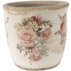 Clayre & Eef 6CE1421L Vaso da fiori per interni rosa, beige Ø 14x13 cm