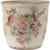 Clayre & Eef 6CE1421S Vaso da fiori per interni rosa, beige Ø 11x10 cm