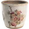 Clayre & Eef 6CE1421XL Vaso da fiori per interni rosa, beige Ø 16x15 cm