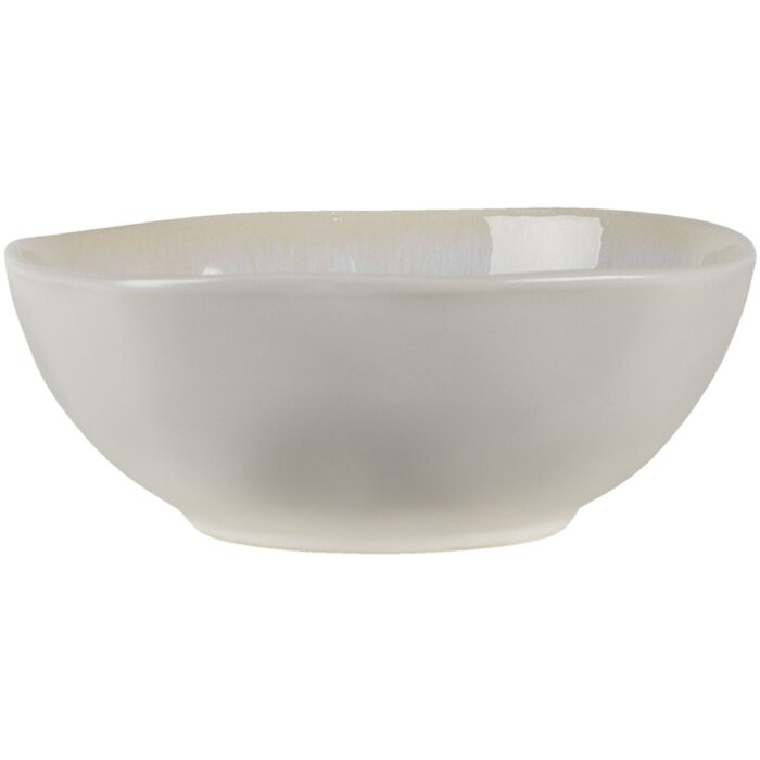 Clayre & Eef 6CEBO0101 Zuppiera bianca Ø 17x6 cm