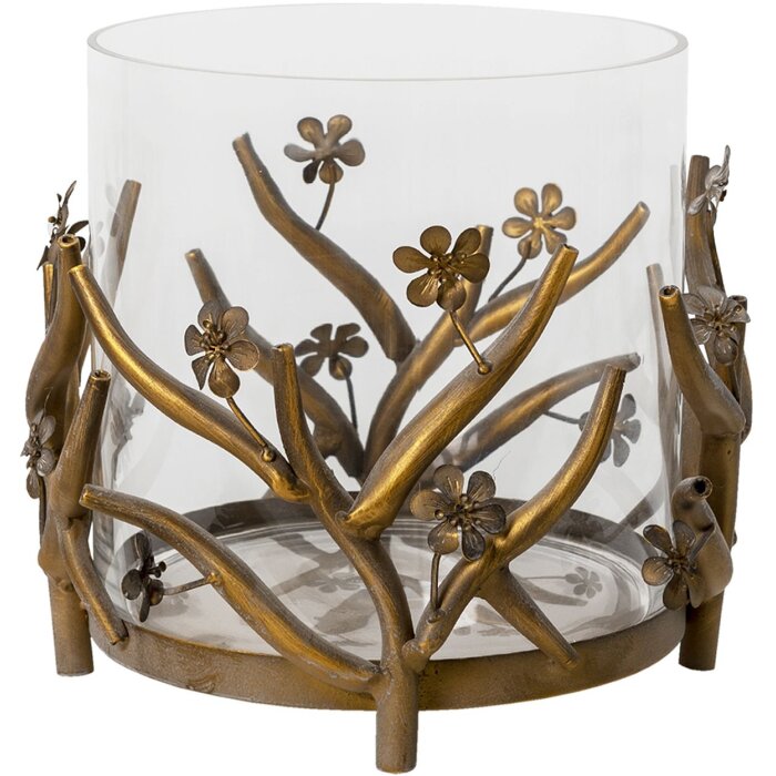 Clayre & Eef 6GL3060 Lanterna color oro Ø 33x28 cm