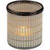 Clayre & Eef 6GL3340 Portacandele in vetro bianco Ø 8x9 cm