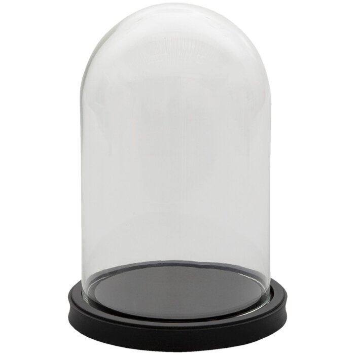 Clayre & Eef 6GL3365 Campana di vetro nera Ø 17x25 cm
