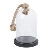 Clayre & Eef 6GL3367 Campana di vetro nera 17x17x28 cm