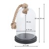 Clayre & Eef 6GL3367 Campana di vetro nera 17x17x28 cm