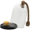 Clayre & Eef 6GL3367 Campana di vetro nera 17x17x28 cm
