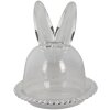 Clayre & Eef 6GL3376 Campana coniglio in vetro trasparente Ø 14x16 cm