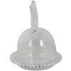Clayre & Eef 6GL3376 Campana coniglio in vetro trasparente Ø 14x16 cm