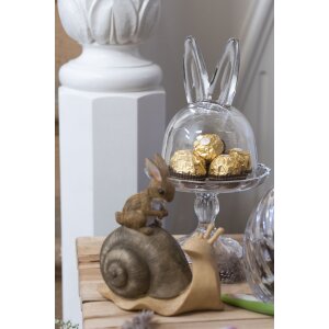 Clayre & Eef 6GL3377 Campana di vetro trasparente Ø 14x23 cm