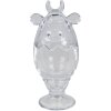 Clayre & Eef 6GL3387 Bomboniera con coperchio Mucca trasparente Ø 8x19 cm
